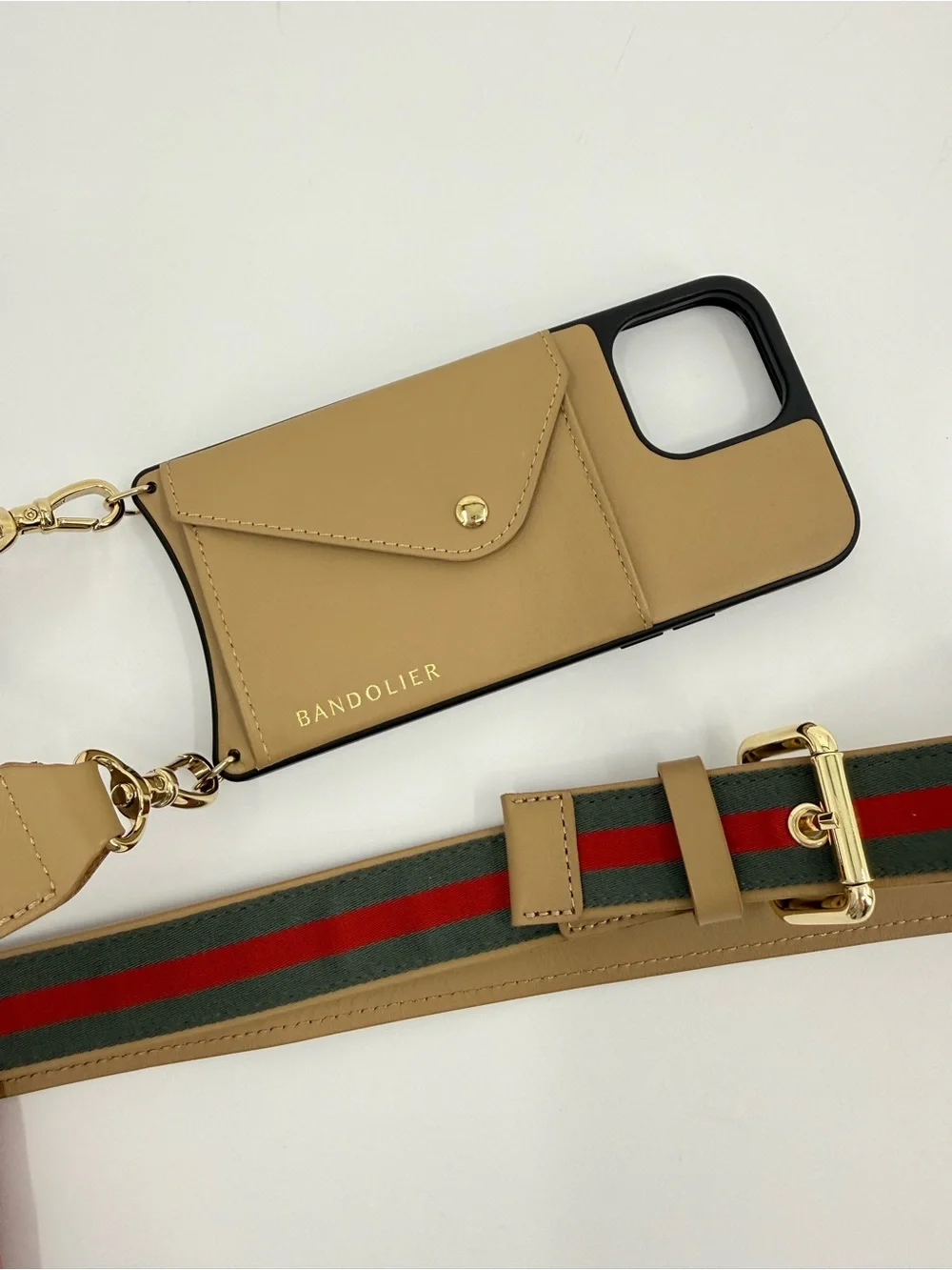 Bandolier The Kimberly Crossbody Phone Case Tan Gold for Apple iPhone 15 Pro Max